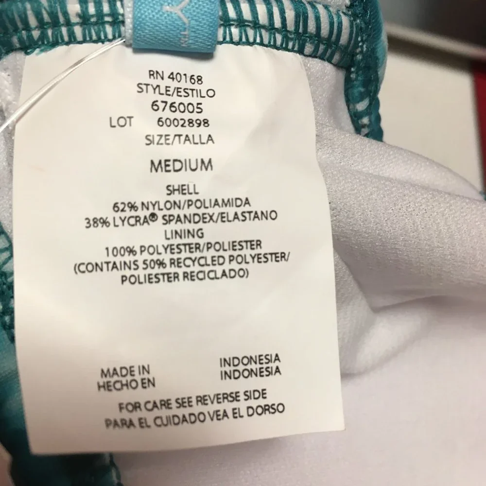 NWT Beach Betty by Miracle Brands Cut Out 1 Piece Swimsuit Green Tie Dye Size M
